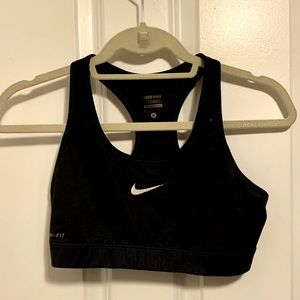 Nike black un-padded sports bra